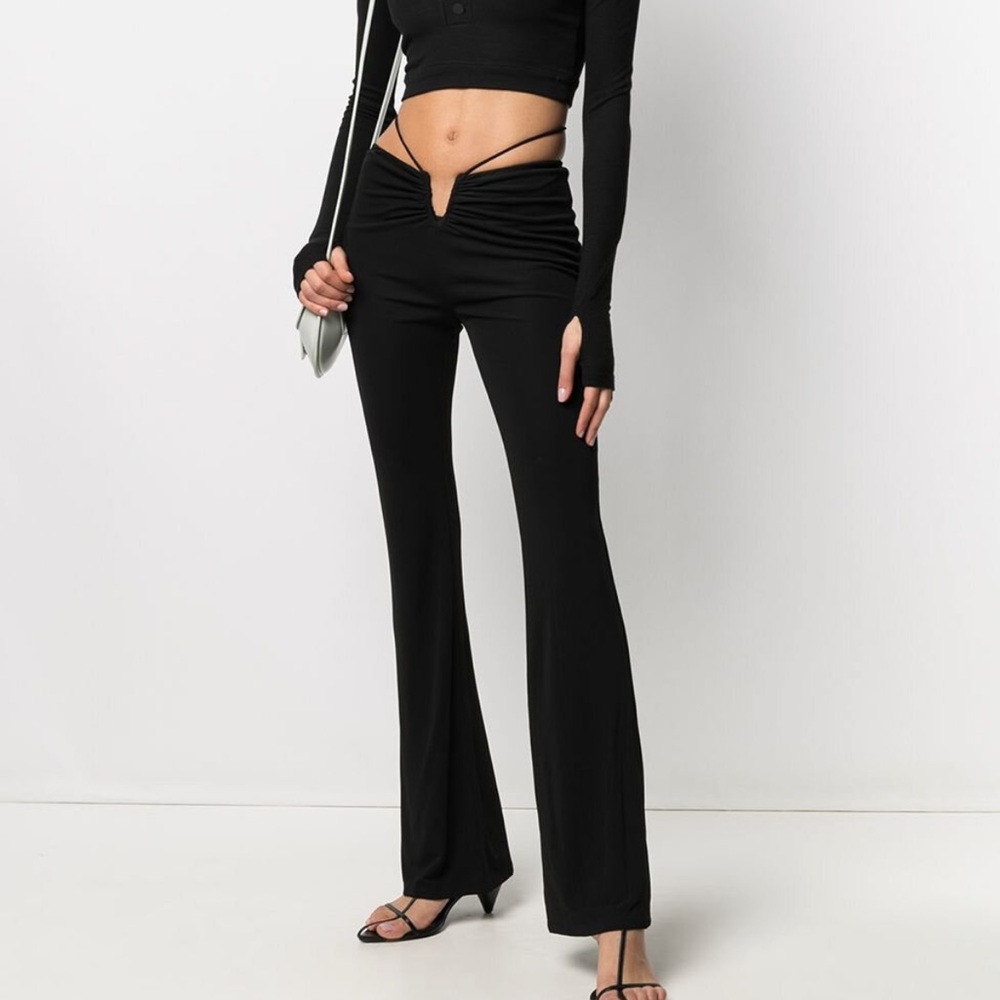 DION LEE Wire Jersey Trousers - Black - XS - NWT